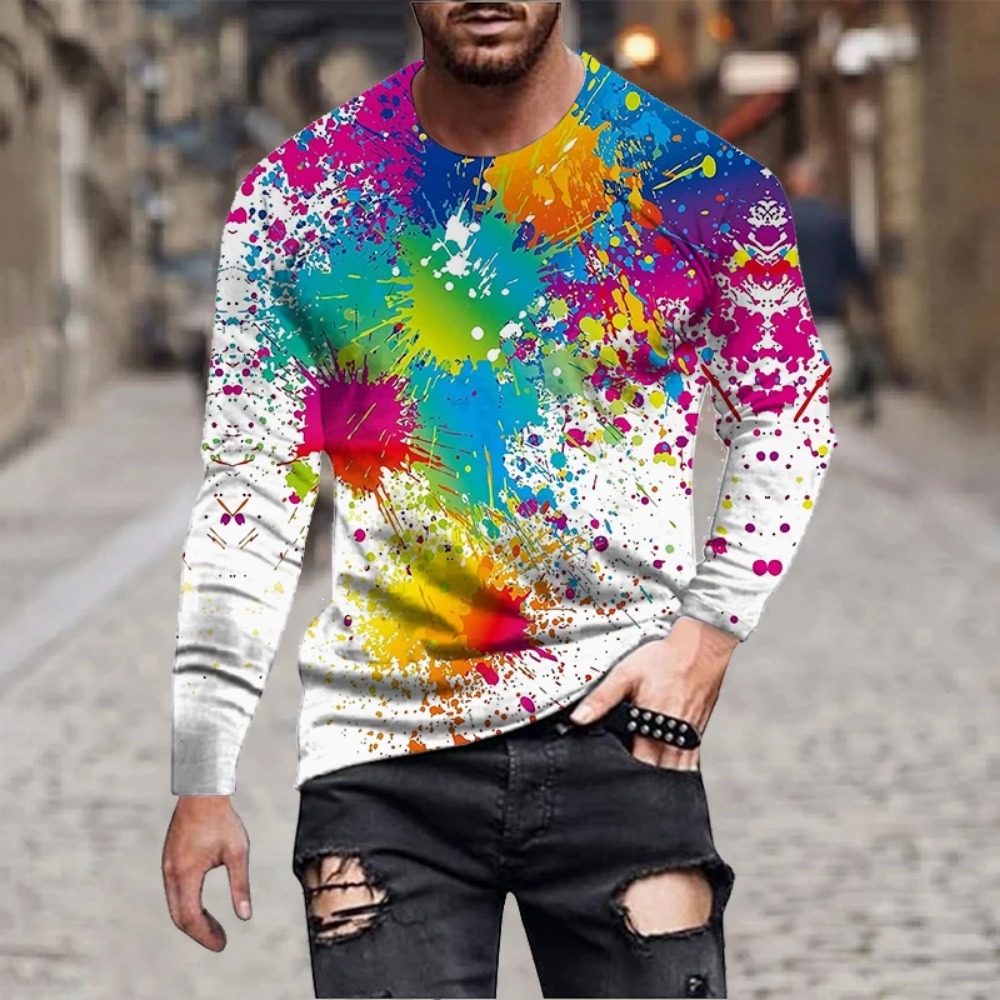 3D Printing Kpop - Men Rainbow Paint Splash 3D Printed