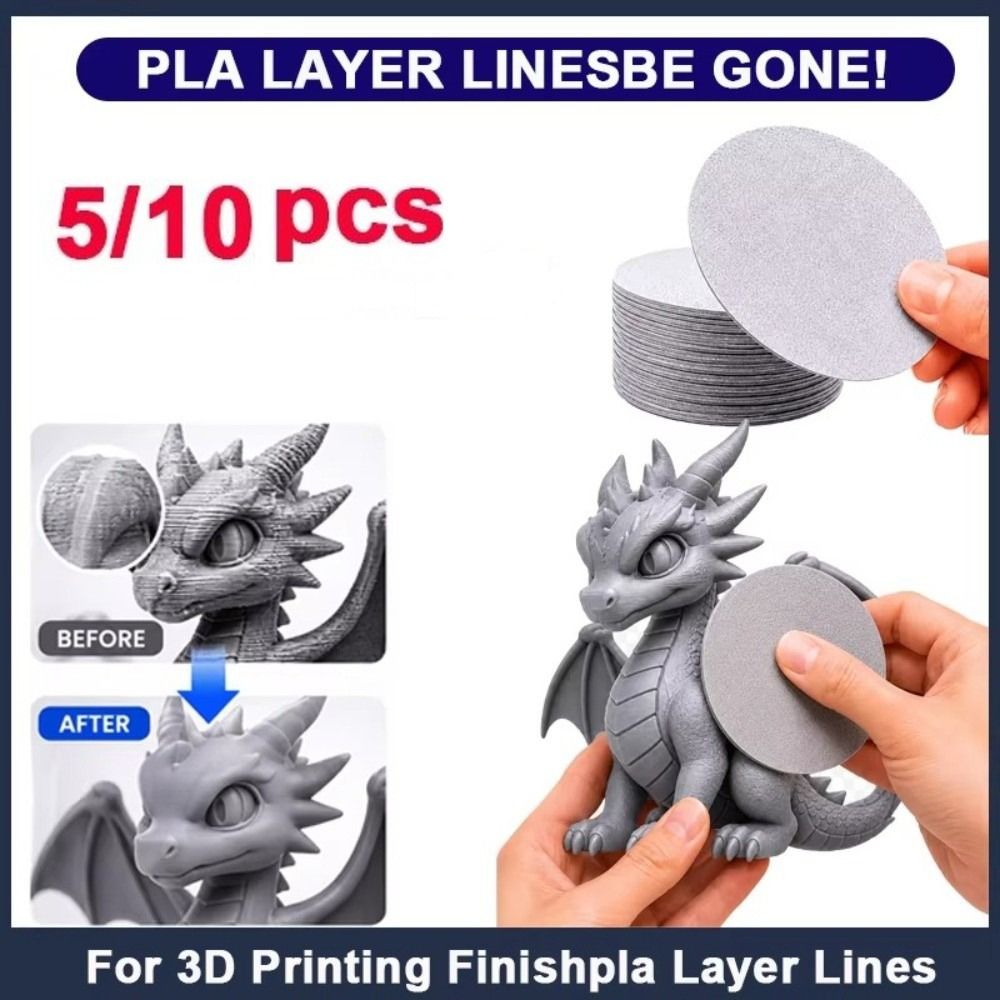 3D Printing Pla - 5/10pcs 1200 Grit 5 Inch Layer