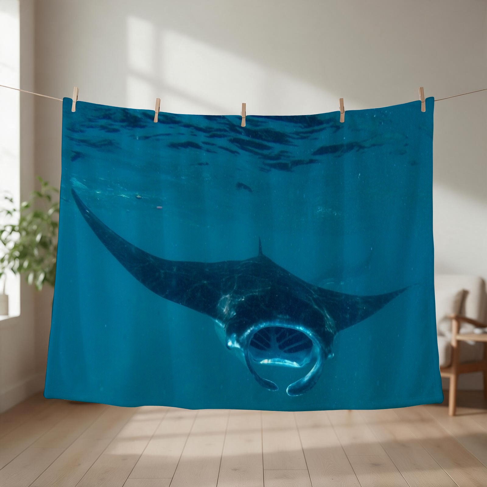 3D Printing Bali - Curious Manta Ray At Crystal Bay