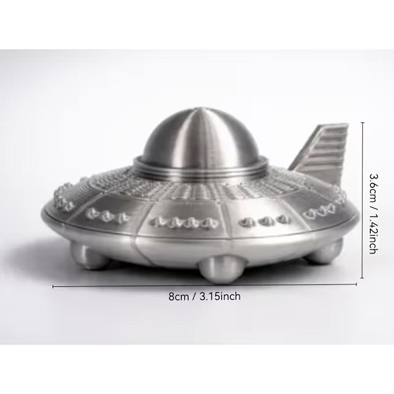 3D Printing And Additive Manufacturing - 3D Printed UFO Figurines Retro Metal