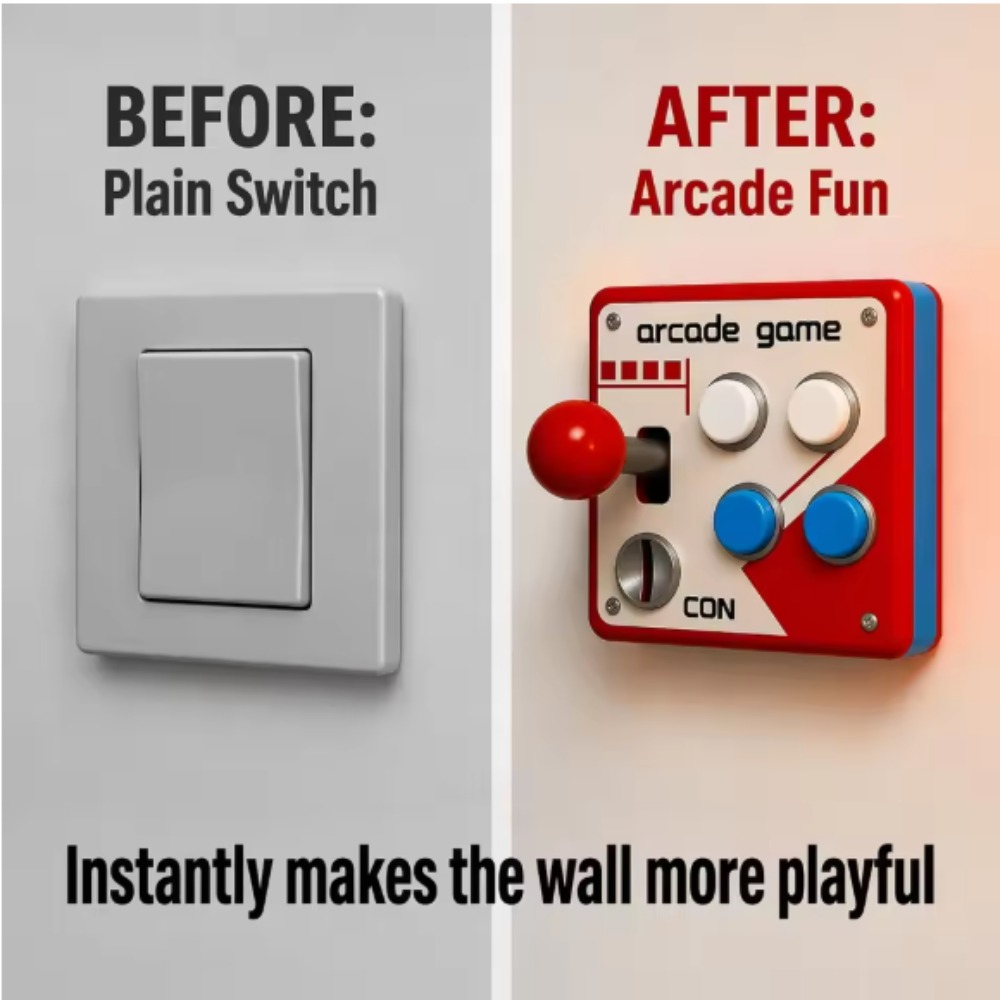 3D Printing And Additive Manufacturing - Retro Arcade Joystick Switch Plate Cover,