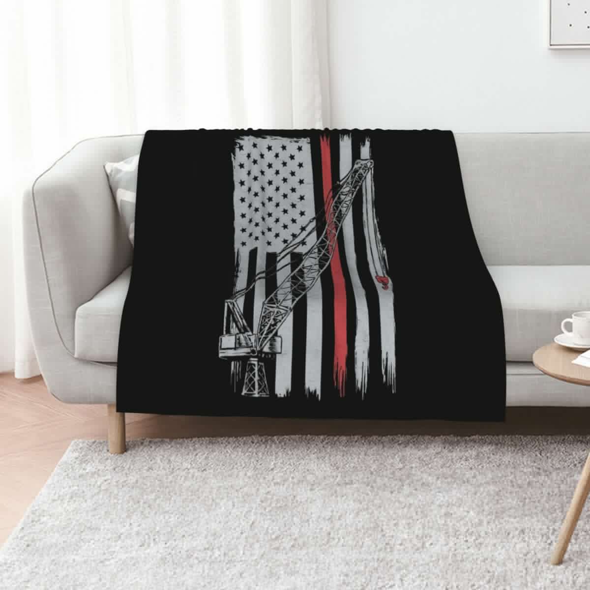 3D Printing Operator - Crane Operator With Vintage Background Throw