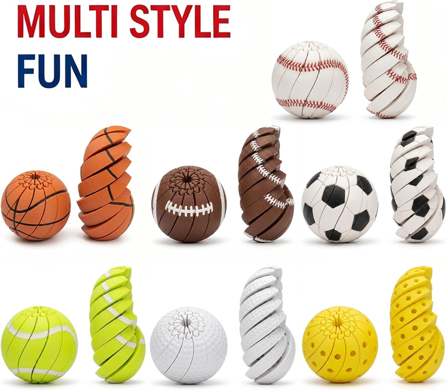 3D Printing Table - Baseball Fidget Ball Toy 3D Printed