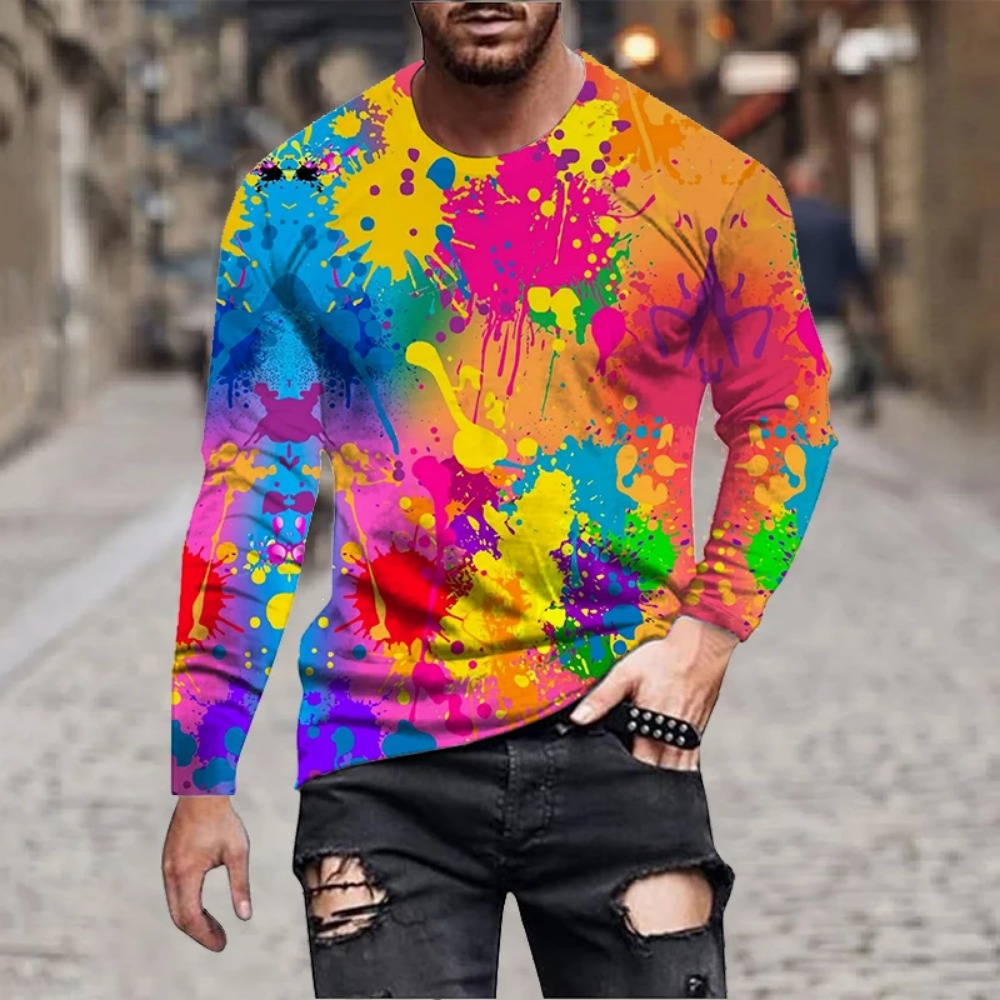 Men Rainbow Paint Splash 3D Pr - 3D Printing Kpop review and price