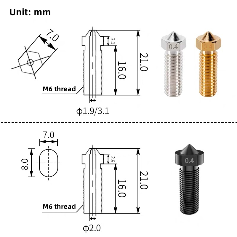 Volcano Nozzle For Artillery S - 3D Printer Nozzle Brass review and price