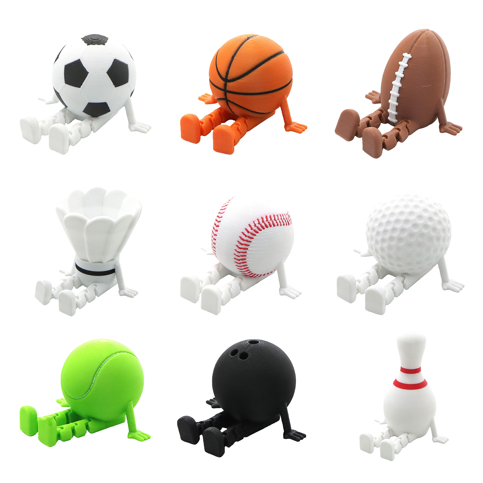 Sports Ball Buddies 3D Printed - 3D Printing Pla review and price