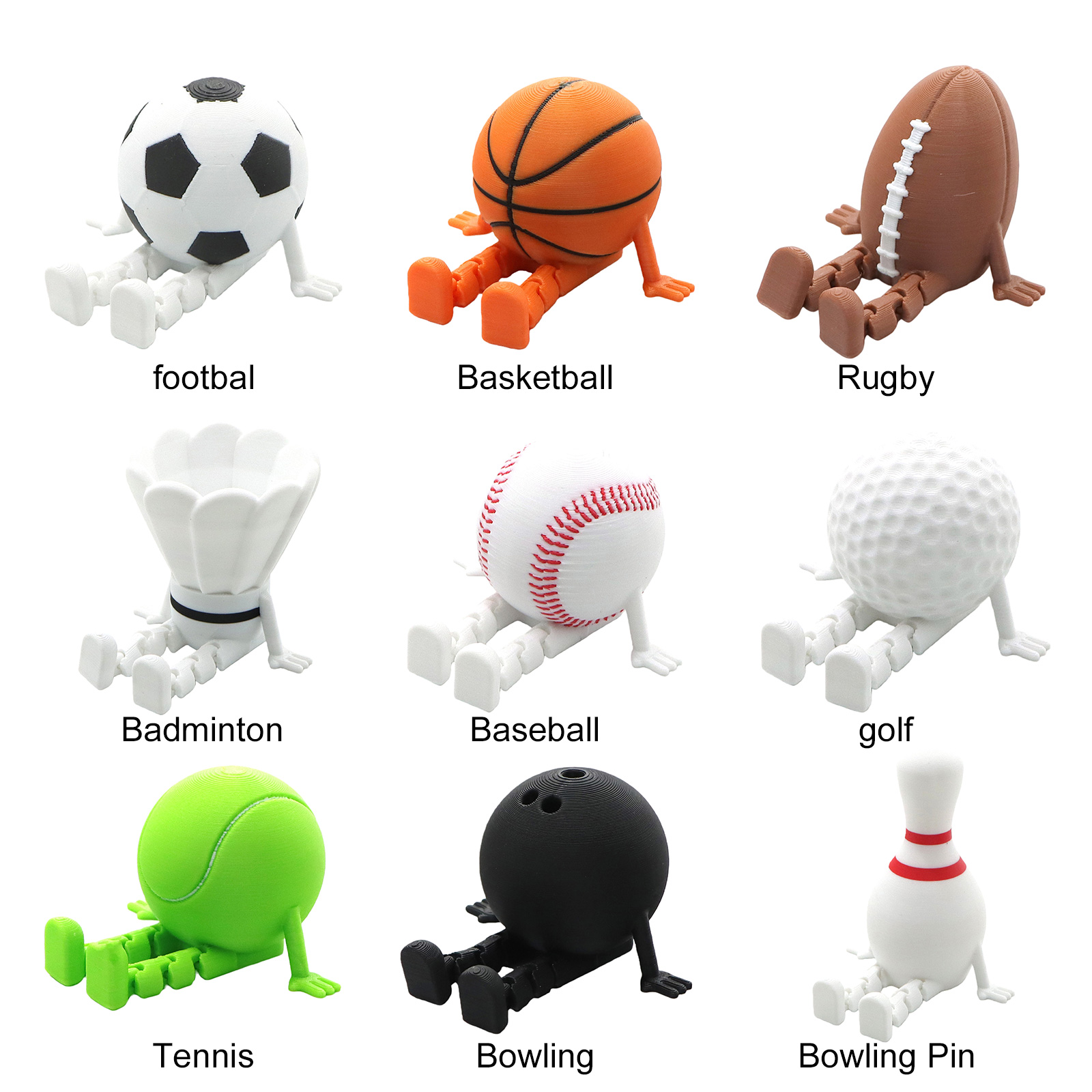 Sports Ball Buddies 3D Printed - 3D Printing Pla review and price