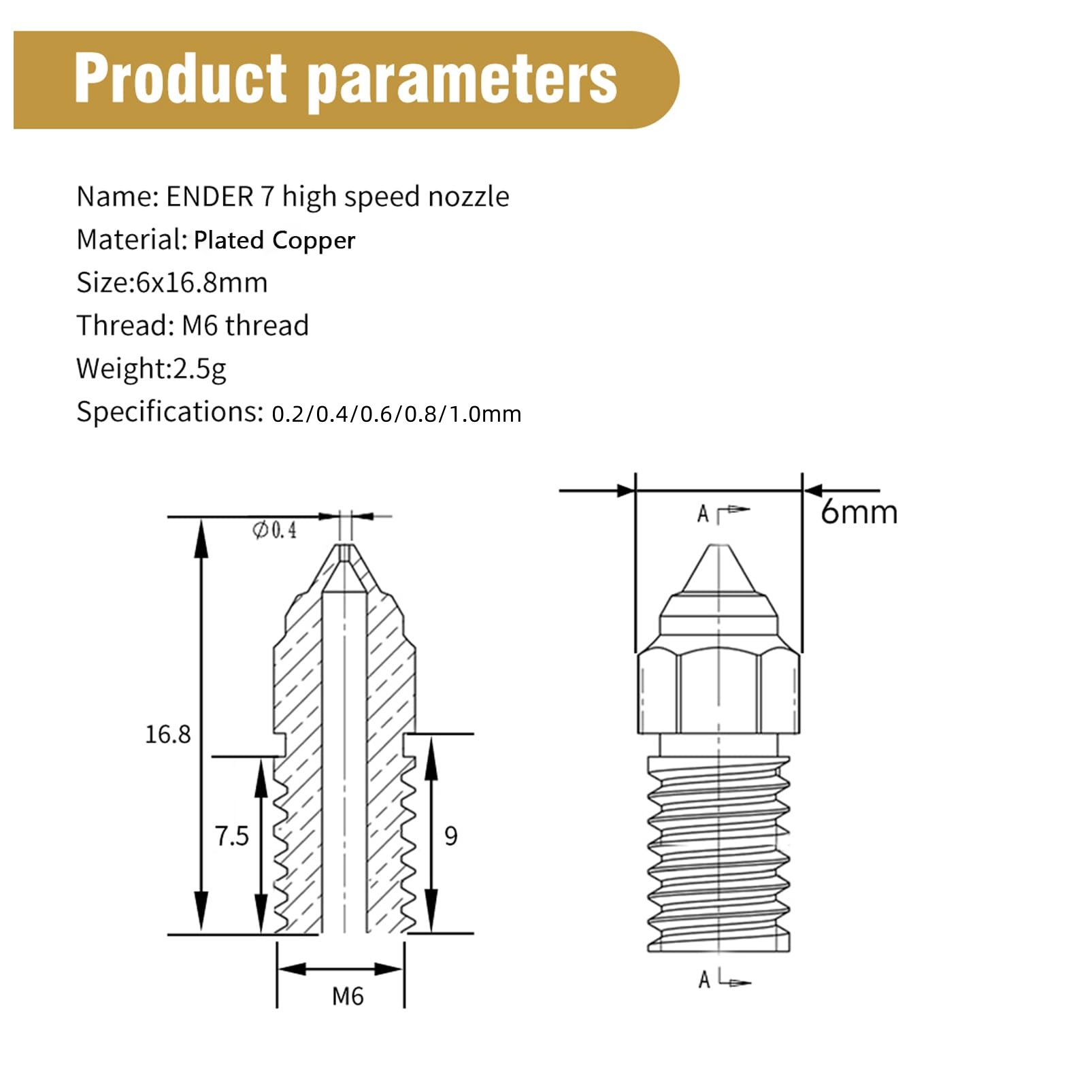 Creality Ender 3 V3 SE, Ender  - 3D Printer Nozzle Brass review and price