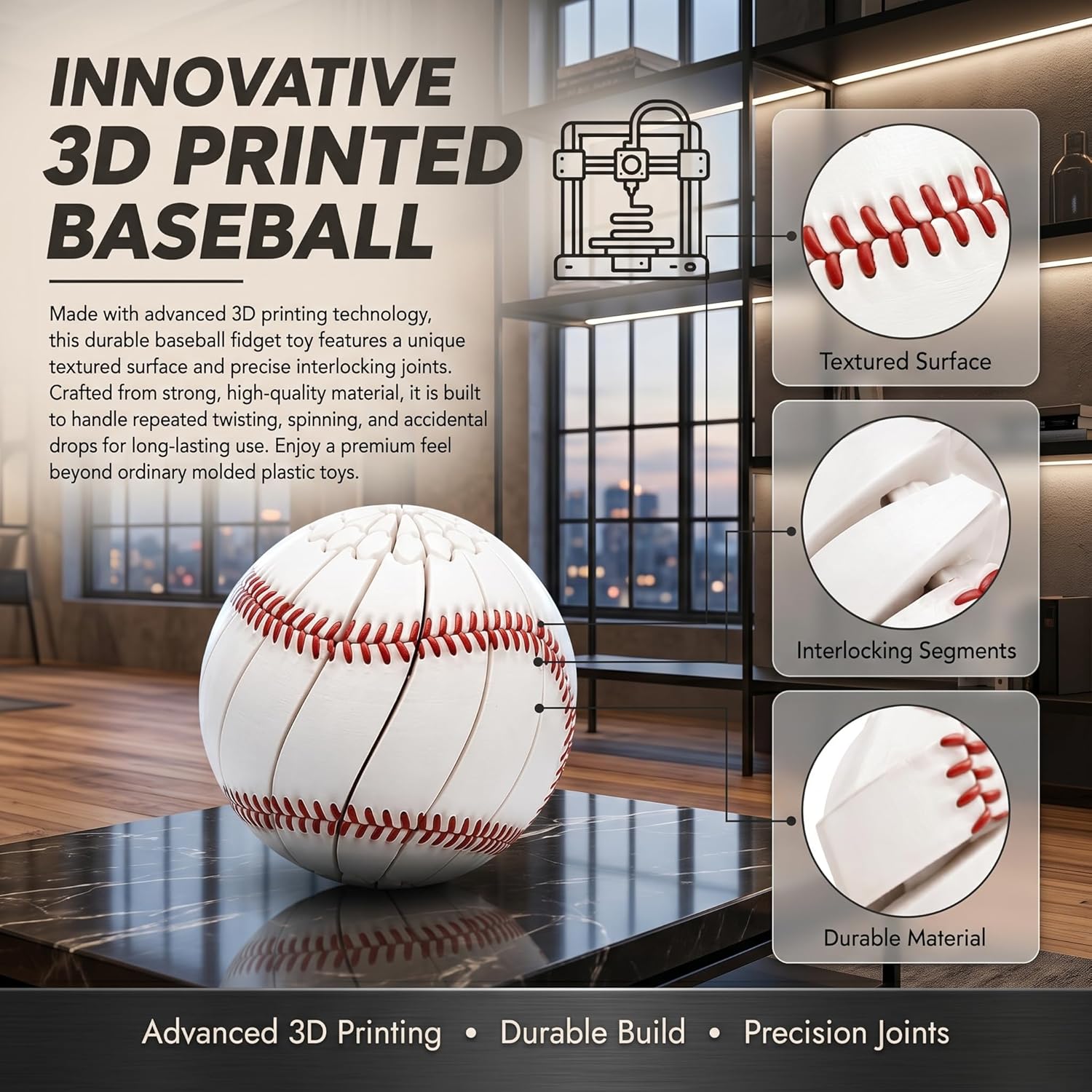 Baseball Fidget Ball Toy 3D Pr - 3D Printing Table review and price