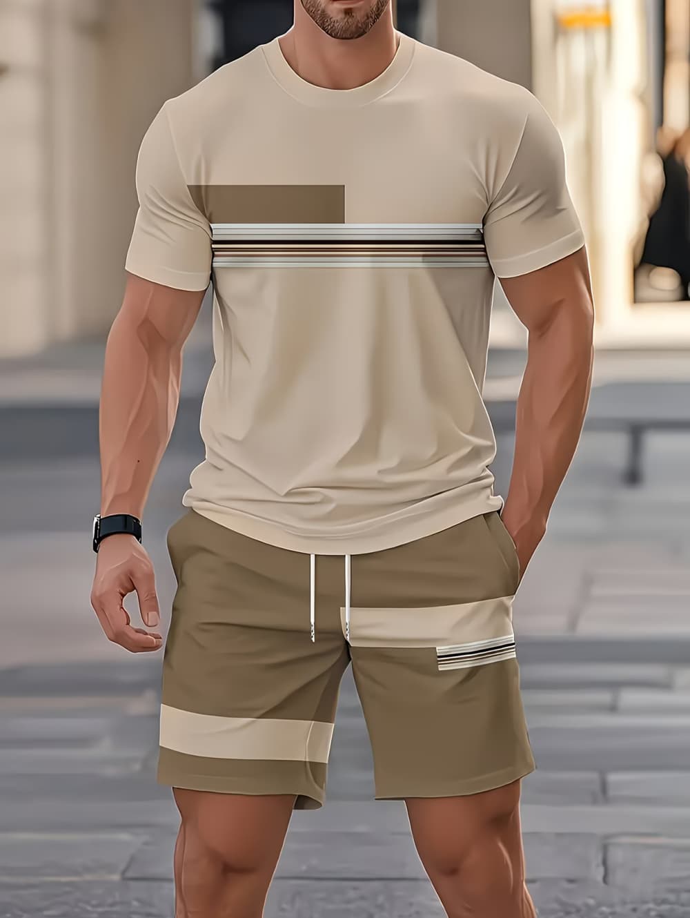 Men's Summer Sets Funny 3D Str - 3D Printing Kpop review and price